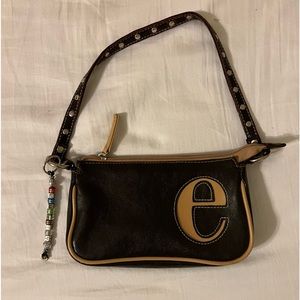 VINTAGE LIMITED TOO E INITIAL SMALL SHOULDER BAG Y2K 2000’s